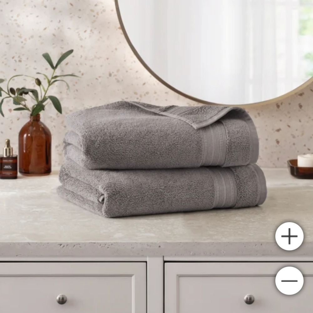 (5)Charisma 100% Hygrocotton 2-piece Bath Sheet Set